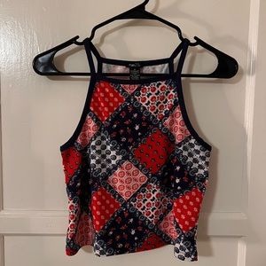 Summer paisley crop top